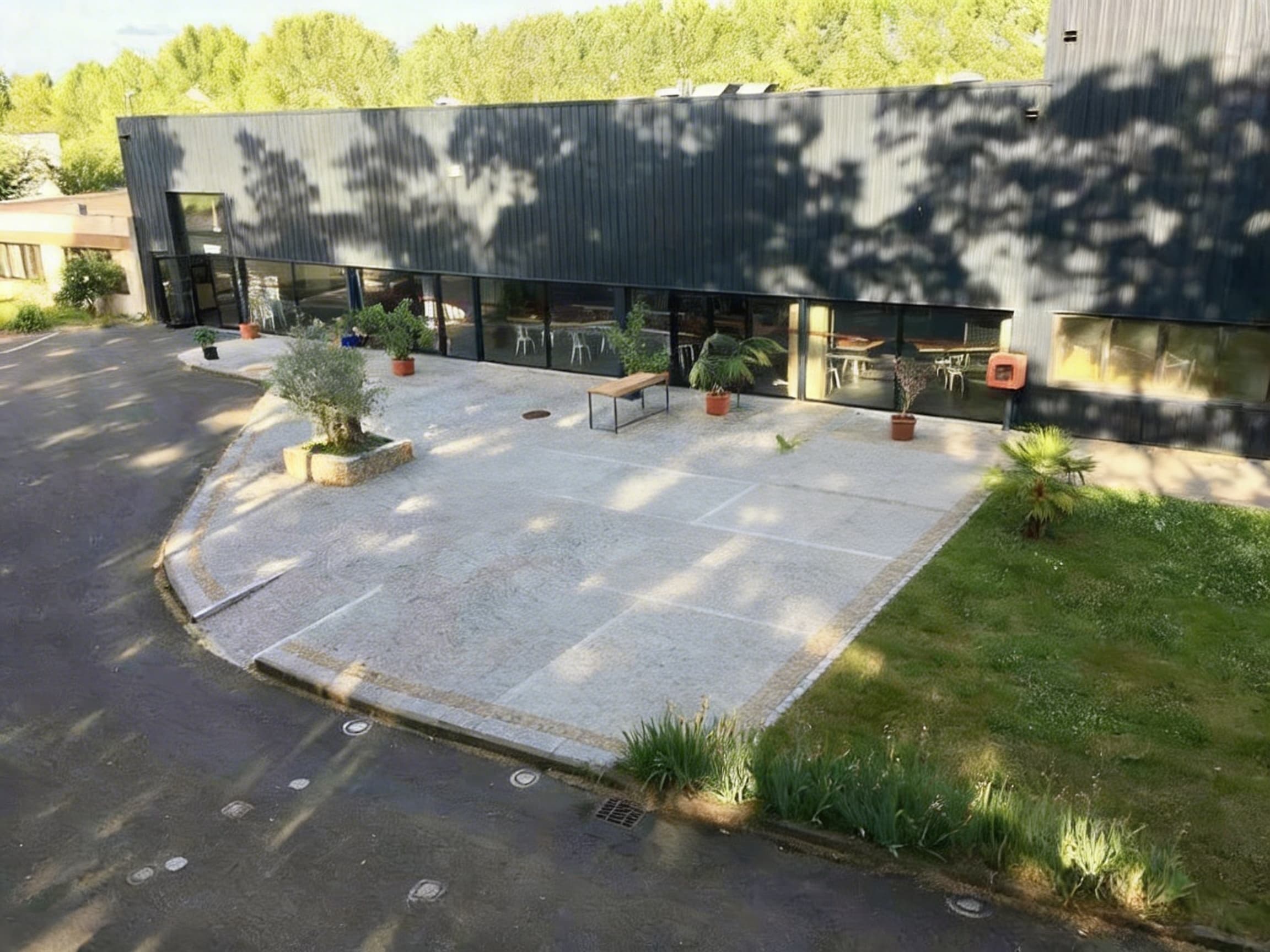 Vue aérienne de la terrasse